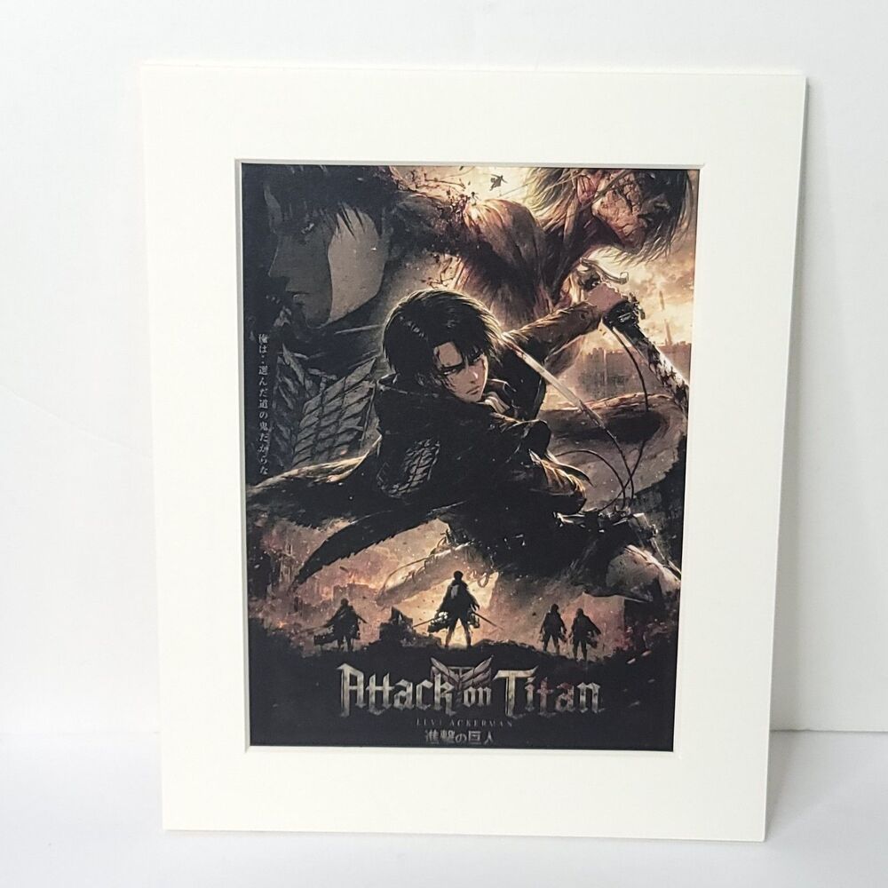 Levi Action Attack On Titan Still Shot Card Anime Wall Art Oversized Board A4